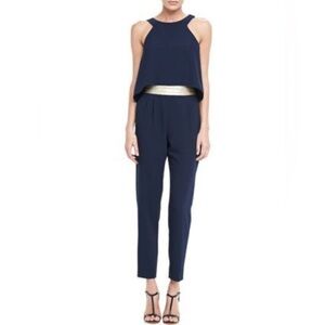 Trina Turk Women’s Kaitlyn Jumpsuit Resort Business Casual Navy Size 0